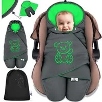 KIDIZ Deckenschlafsack, Baby Einschlagdecke mit Tasche für Winter & Herbst Babydecke Fußsack