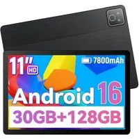 Happybe 11 Zoll Android 16, HD 1280x800, 7800mAh, Wifi 6, 128 GB/256GB Tablet (11", 128 GB, Android, 5 Kerne)