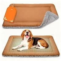 Ledander Hundematte Kühlmatte für Hunde, selbsterwärmendes Katzenbett, wendbares Design., Warm im Winter und kühl im Sommer,Thermo / Hundekissen / kühlend