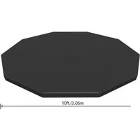 BESTWAY Pool-Abdeckplane Pool Abdeckung rund Schutz Plane PVC Swimmingpool Cover ∅ 305cm