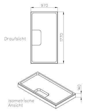 Neuesbad Wannenträger für Kaldewei Superplan Zero 100x180x2 SD 25830