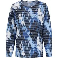 Hajo Langarmshirt Shirt Wellenstruktur