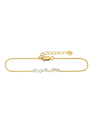 cai Armband 925/- Sterling Silber vergoldet Weißtopas