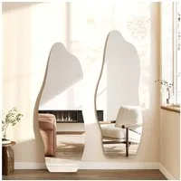 Hopibath Dekospiegel Deko Spiegel Wand Modern Flurspiegel Ganzkörperspiegel (Rahmenlos Asymmetrisch, 1-St., 165x60cm), für Wohnzimmer Schlafzimmer Kinderzimmer