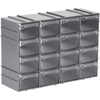 GarPet Sortimentskasten Sortimentskasten 16 Fach Schrauben Sortierbox Kleinteilemagazin Box
