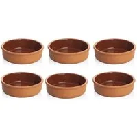 Akkaya Auflaufform Sönmez Auflaufformen aus Ton 6 tlg. Set Ø 12 cm