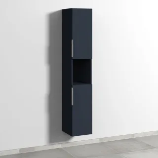 Sanipa 3way Hochschrank mit 2 Türen und 1 offenem Fach, Marine-Matt UP1131R