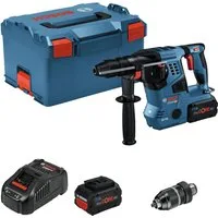 BOSCH Akku-Kombibohrhammer GBH 18V-28 CF, 18 V, Bohrhammer mit SDS plus mit 2x Akku ProCORE 8 Ah - in L-BOXX 238