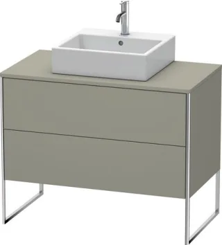 Duravit XSquare Konsolenwaschtischunterbau bodenstehend Stein Grau Seidenmatt 1000x548x778 mm - XS49 XS492109292