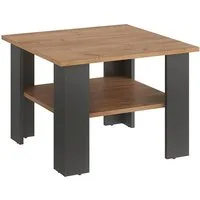 KOMTO Couchtisch Wohnzimmertisch Modern Coffee Table Tisch Holz Beistelltisch (Tisch Wohnzimmer Sofatisch Stubentisch, Wohnzimmer Tisch für Couch, Spanplatte, Vienna 60x60x43 cm)