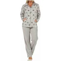 Normann Relaxanzug Damen Coralfleece Hausanzug Homewear mit Sternen als Motiv