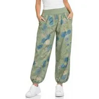 Mississhop Haremshose Baumwollhose Damenhose Aladinhose Blumenprint Sommerhose M. 277 (1-tlg)