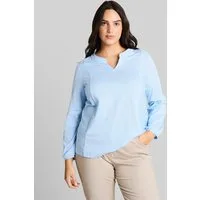 TOM TAILOR PLUS Langarmshirt T-Shirt (im Einserpack) Plus Size - Blusenshirt mit Streifenmuster