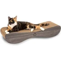 Canadian Cat Company Kratzpappe Satellite 2.0 - dunkelgrau, (Qualitäts-Kratzbrett, 1-tlg., XL Kratzmöbel mit Katzenminze), ergonomische Form