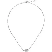 JOBO Collier Kette mit Anhänger, 925 Silber mit 20 Zirkonia 45 cm