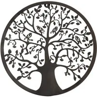 Geschenkestadl Wanddekoobjekt Baum des Lebens Wanddeko Metall schwarz 30 cm Garten Terrasse (1 St), klassisch