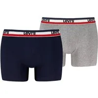 Levi's® Boxershorts LEVIS MEN REPEAT SPW LOGO BOXER BRIEF (2er Pack) ohne Eingriff, elastischer Logobund, Baumwoll-Mix