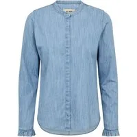Mos Mosh Langarmbluse MOS MOSH Bluse MATTIE DENIM mit Lyocell - Mid Blue