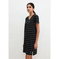 Marc O'Polo Nachthemd Mix N Match Cotton mit V-Ausschnitt und kurzen Ärmeln, gestreift