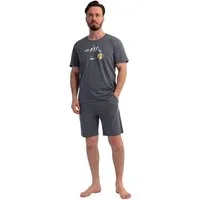Vienetta Shorty Man (Set, 2 tlg., 2-teilig) Herren Pyjama kurz Shorty Kurzarm Baumwolle