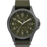 Timex Solaruhr FIELD POST TW2V03700YH, Armbanduhr, Herrenuhr, Datum, Leuchtzeiger, Saphirglas, Textilarmband