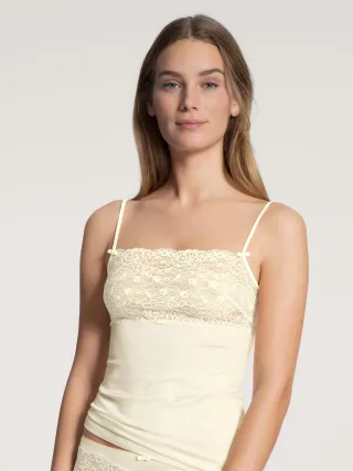 CALIDA - DAMEN Spaghetti-Top alabaster crème - Gr. - S
