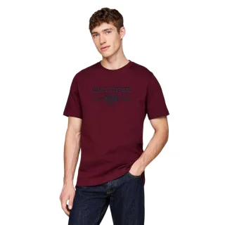 Tommy Hilfiger - T-Shirt für Herren, Baumwolle (Weinrot)