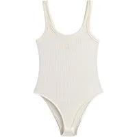 self Trägertop Self. Ärmelloser, gerippter Bodysuit, U-Ausschnitt (1-tlg)