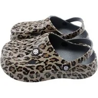 VewoTex Damen Clogs Leo » günstige Damenschuhe » Clogs mit Leoparden-Muster Clog (1 Paar, 2-tlg., 1 Paar) Sommer & Frühling Garten Schuhe mit Riemen und Cut-Outs