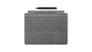 Microsoft Surface Pro Keyboard mit Copilot-Taste Platin | 8x6-00218 | Surface Slim Pen 2 Bundle - DE