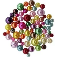 Glorex Bastelperlen Glorex Schmuck Perlen 6-12 mm 25 g, glänzend