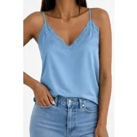 Worldclassca Trägertop Worldclassca Damen Trägertop mit Spitze Sommer Spaghetti Top Locker Trägertop mit Spitze - Sommer Top