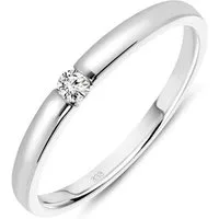 Miore Diamantring M3003R aus 8 Karat 333 Weißgold in den Größen 50-60, mit 0,05 Karat Solitär Diamant