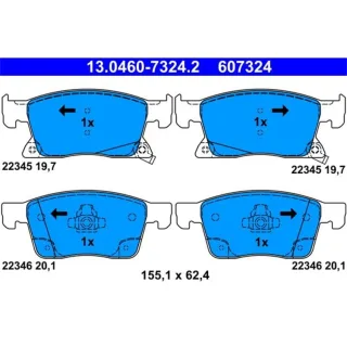 ATE Bremsbel?ge vorne Opel Astra K 13.0460-7324.2