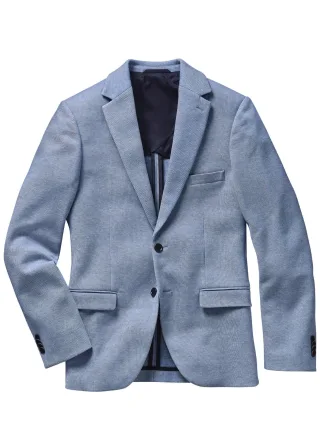 Mey & Edlich Herren Frisches Jerseyanzugsakko Blau 51 % Polyester, 49 % Baumwolle
