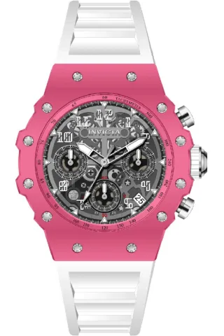 Invicta Racing 69624 Herrenuhr - Quarzwerk - Acryl mit silbernem Zifferblatt - 40 mm