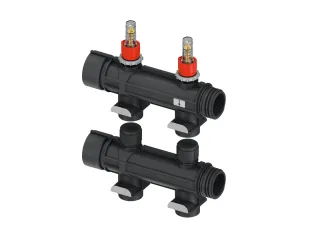 Tece floor Industrie-Heizkreisverteiler VL/RL-Set, 2 HK, mit Universalanschluss, 77390116 77390116