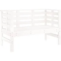 vidaXL Gartenbank Gartenbank Weiß 111,5x53x71 cm Massivholz Kiefer (1-St)