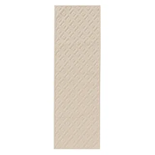 benuta Läufer, Creme, Kunststoff, Abstrakt, Rechteckig, 70x200 cm, Oeko-Tex® Standard 100, pflegeleicht, Teppiche & Böden, Teppiche, Teppichläufer