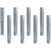 Wickey Bodenanker SolidLock 8 Stk. Winkelanker für Garantie auf Wickey Spielgeräte, für Wickey Türme & Schaukeln, - Montage durch Anschrauben & Einbetonieren -, (Wickey - Zubehör, 8-St., Grundlage für 10 Jahre Garantie von Wickey), Original-Anker für