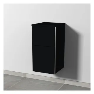 Sanipa 3way Unterschrank mit 2 Auszügen, Schwarz-Matt, BS14208 BS14208