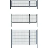 Aileenstore Gartentor Border, Breite 350 cm, Höhe 80 cm, anpassbar, Anthrazit