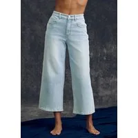 LASCANA 7/8-Jeans in modischer Culotte-Form aus Baumwoll-Denim, Straight-Leg, Sommerhose