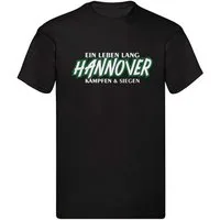 G-graphics T-Shirt Ein Leben lang – HANNOVER – kämpfen & siegen (1-tlg) Herren T-Shirt mit einem Motiv für den echten Fan