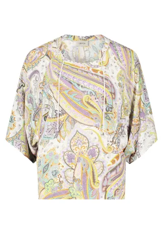 CARTOON - Oversize-Bluse grün/violett - Gr. - 42