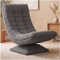 Casaria Relaxsessel Aberdeen Cord, verstellbare Lehne Drehbar Klappbar 150kg Belastbarkeit 60x105x87cm