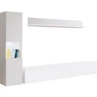 OTTO home Wohnwand PARIS, Vitrine Türanschlag links/rechts wechselbar, (Komplett-Set, 3-St), grifflose Design, stehend und hängend montierbar