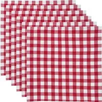 REDBEST Stoffserviette Serviette "Nashville" 6er-Pack, Baumwolle Karo/Landhaus