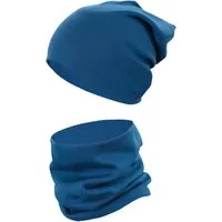 TupTam Beanie Kinder Beanie Mütze Schlauchschal Set aus Jersey und Rippstoff