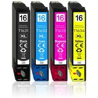 Druckerparadies 4er Multipack für Epson 16XL Tintenpatronen Set Tintenpatrone (4-tlg., WF2010 WF2510 WF2520 WF2530 WF2540 WF2630 WF2650 WF2660 WF2750 WF2760)